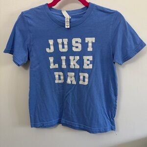 Bella Canvas Blue T-Shirt with 'Just Like Dad' Print